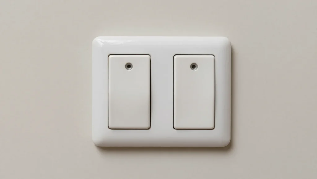Detailaufnahme eines Lichtschalters.
