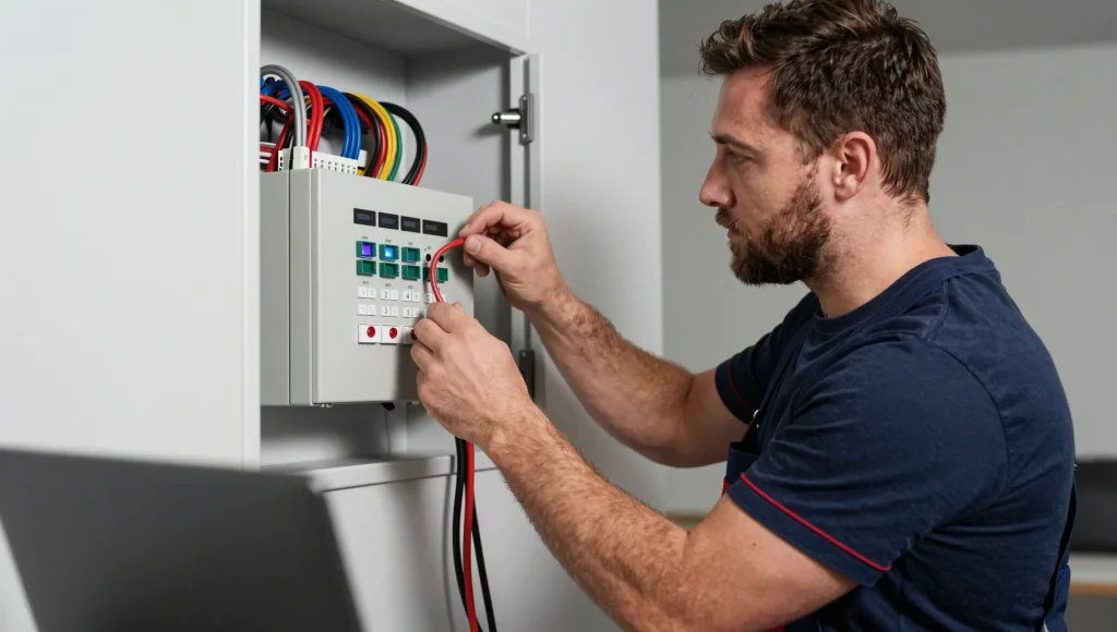 Einrichtung einer Smart-Home-Steuerung.