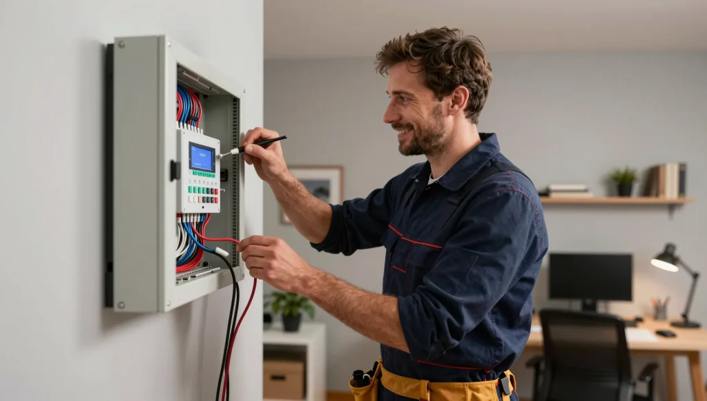 Programmierung einer Hausautomation.