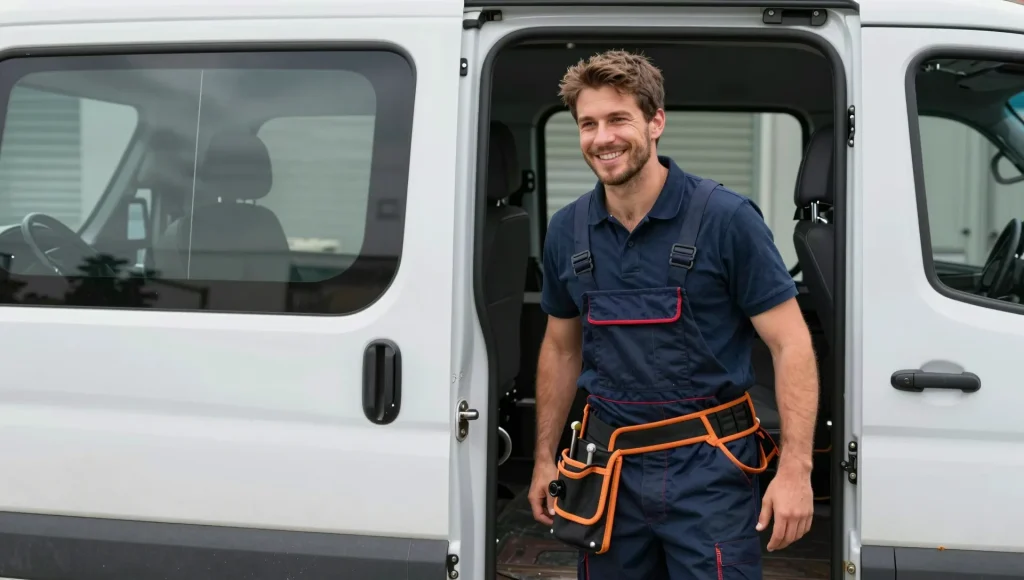 Servicefahrzeug bei der Anfahrt zu einem Einsatz.